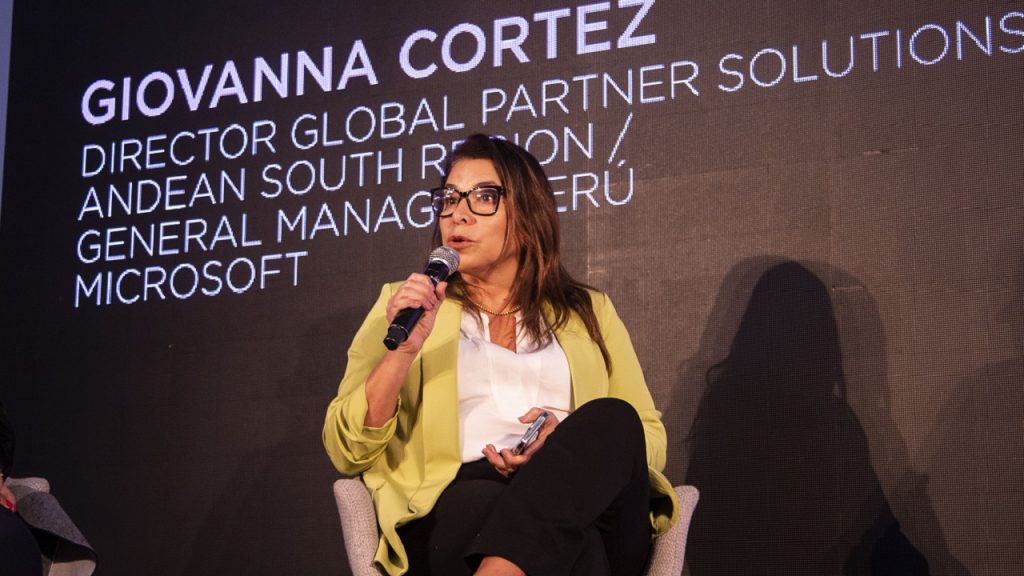 Giovanna Cortez, directora global de Partner Solutions de Microsoft para la región andina sur y general manager de Microsoft Perú