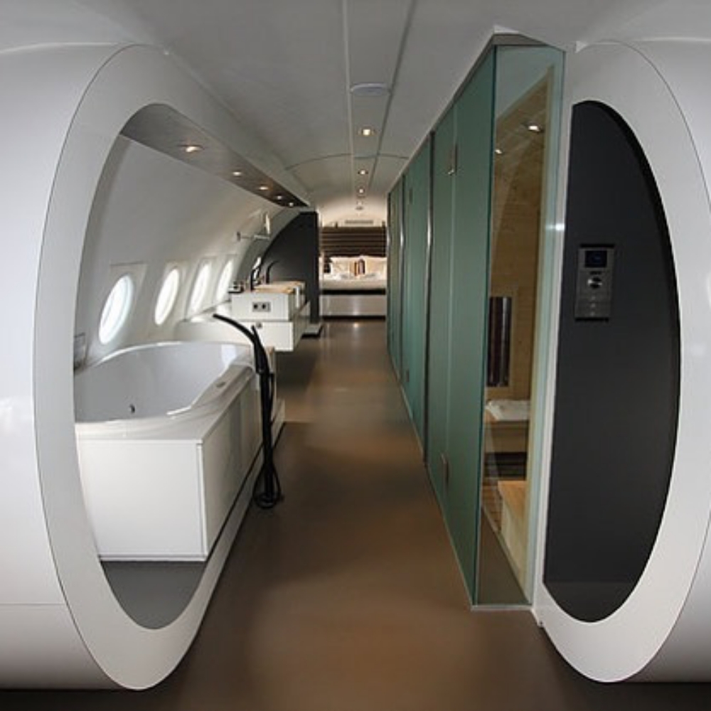 avión alojamiento