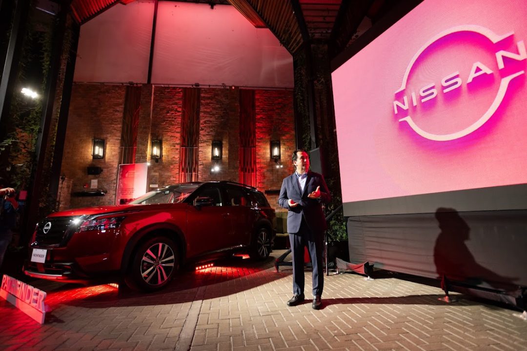 José Luis Montiel, presidente de Nissan Perú, presentando la Nissan Pathfinder. Foto: Nissan.
